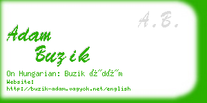 adam buzik business card